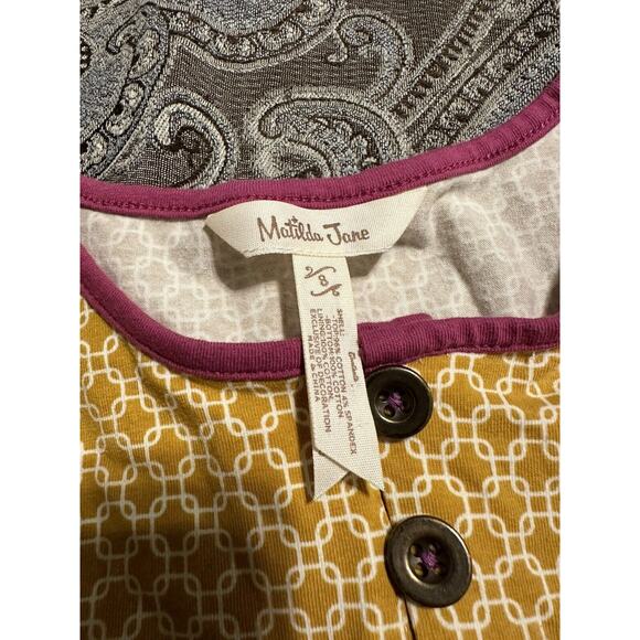 Matilda Jane Enchanted Garden Seabean Print Sleeveless Tank Size 8 Lot Of 2 Tank - Picture 3 of 6